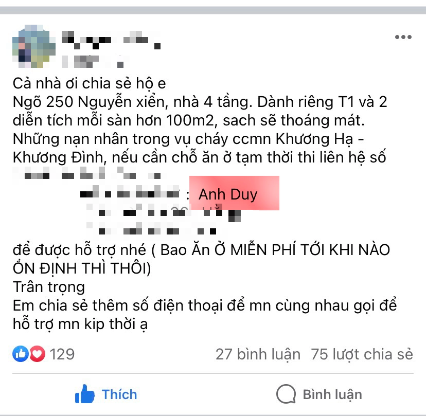 ThôNg Tin GiúP đỡ NạN NhâN Vụ CháY Chung Cư Mini ở Hà NộI Bị &Amp;Quot;Sao ChéP&Amp;Quot; KhiếN Gia Chủ Bị LàM PhiềN - ẢNh 1.