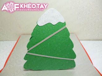 Trổ Tài Tự Làm Thiệp Nổi Cây Thông Noel Tặng Bạn Bè 12