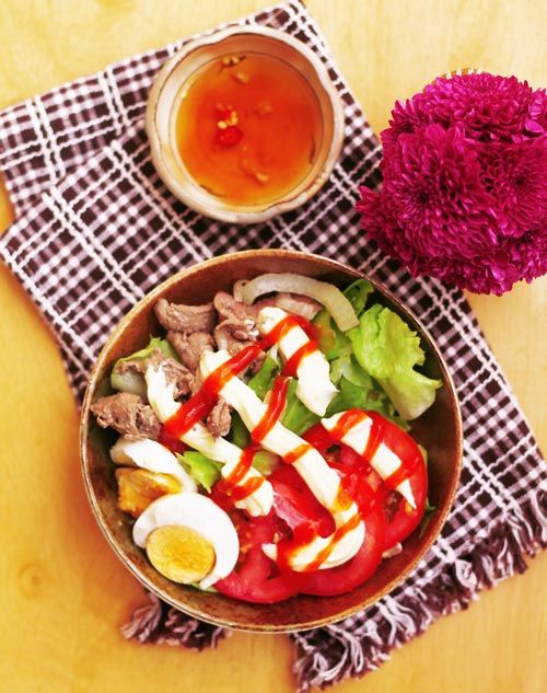 Chảy Nước Miếng Với Salad Trộn Thịt Bò Xào 8