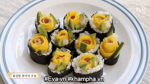 Cách Làm Kimbap Hoa Vừa Ngon Vừa Đẹp 45