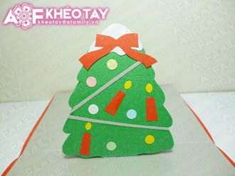 Trổ Tài Tự Làm Thiệp Nổi Cây Thông Noel Tặng Bạn Bè 13