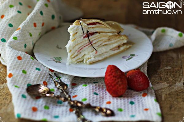 Cách Làm Bánh Pháp Mille Crepe Không Cần Dùng Lò Nướng 5