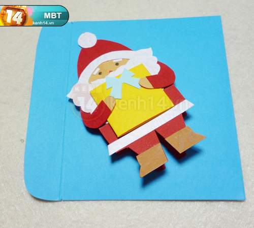 Cách Làm Thiệp Giáng Sinh Ông Già Noel Phát Quà 11