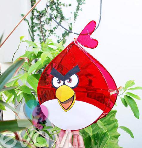 Cách Làm Lồng Đèn Trung Thu Hình Angry Bird Tặng Bé 6