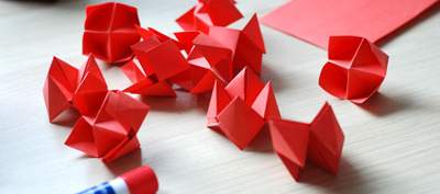 Gấp Giấy Origami Làm Tranh Trái Tim Cho Ngày Valentine Trắng 3