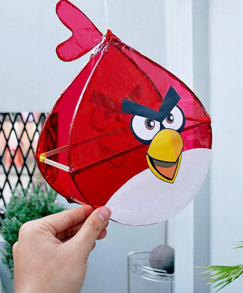 Cách Làm Lồng Đèn Trung Thu Hình Angry Bird Tặng Bé 5