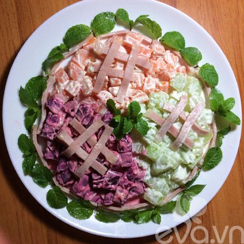 Làm Salad Su Su Và Cà Rốt Màu Sắc 8