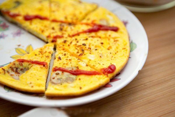 Cách Làm Trứng Chiên Nấm Hình Bánh Pizza Lạ Mắt 9