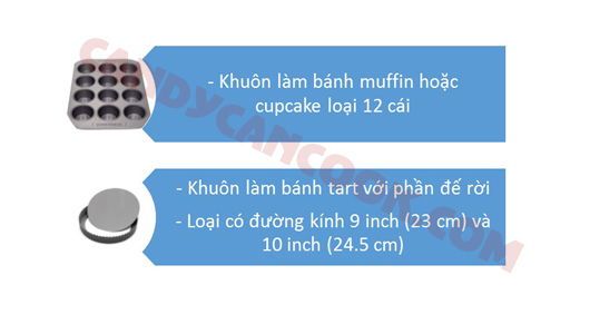 Các Loại Khuôn Và Khay Nướng Cơ Bản Để Học Làm Bánh 6