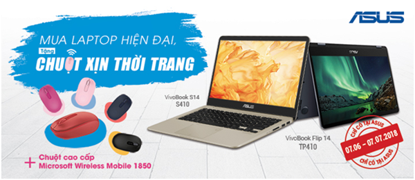 Nhận Ngay Chuột Xịn Khi Mua Laptop Asus Vivobook 1