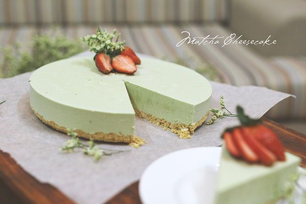 Làm Cheesecake Trà Xanh Thơm Mềm Không Cần Lò 4