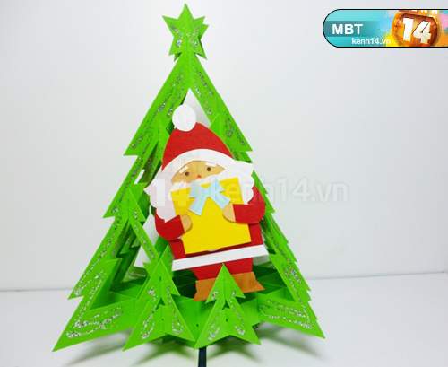 Cách Làm Thiệp Giáng Sinh Ông Già Noel Phát Quà 10