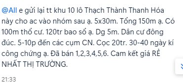 MôI GiớI Rao BáN đấT NềN CạNh Tranh VớI Shark Thuỷ: “Chỉ 120 TriệU đồNg/Lô, Sổ đỏ đầY đủ, Rẻ HơN 1/3 Giá CủA Shark Thuỷ” - ẢNh 2.