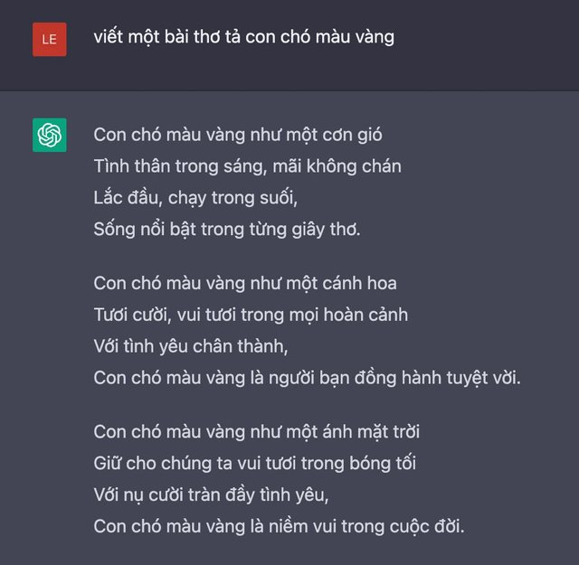 So Khả NăNg LàM Thơ TìNh CủA Chatgpt Và Chatbot Ai CủA ViệT Nam - ẢNh 3.