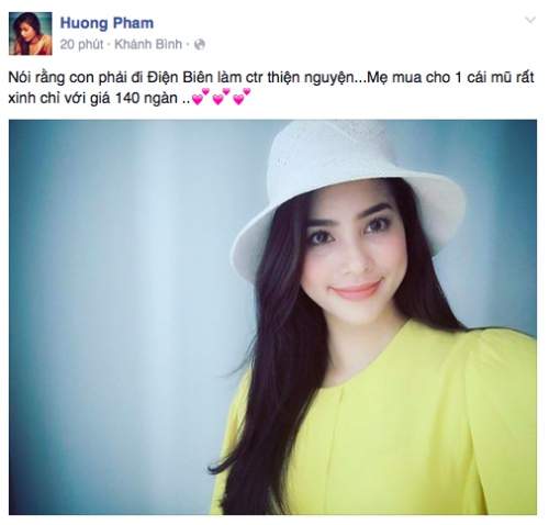 Phạm Hương Xinh Lung Linh Với Mũ 140 Ngàn Đồng 3