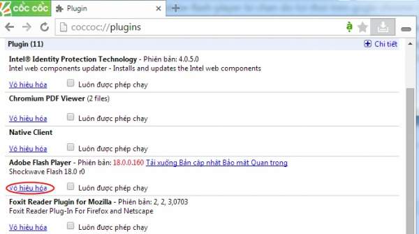 Sửa Lỗi Adobe Flash Player Bị Chặn Do Lỗi Thời 8