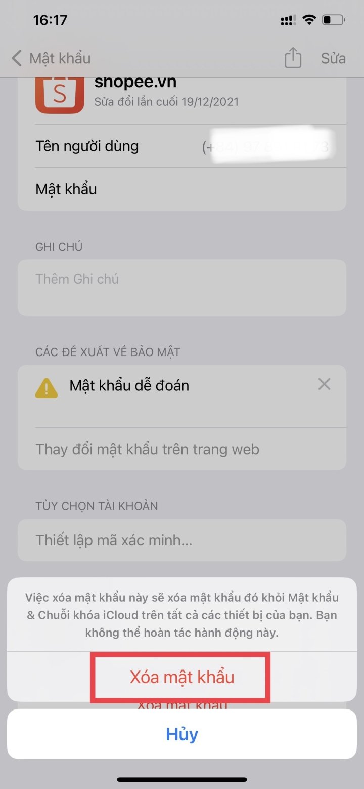 CáCh XóA MậT KhẩU đã LưU TrêN Iphone - ẢNh 4.