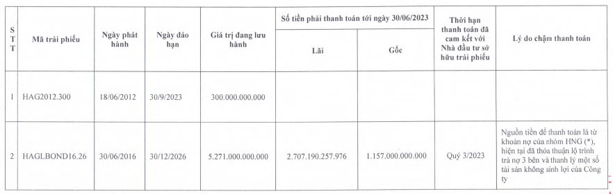 Hagl ChưA Thanh ToáN HơN 350 Tỷ đồNg TiềN LãI TráI PhiếU Cho Bidv Trong NửA đầU NăM, Sẽ TấT ToáN HơN 3.800 Tỷ đồNg TráI PhiếU VàO Quý 3/2023 - ẢNh 2.